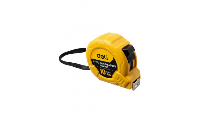 Steel Measuring Tape 10m/25mm Deli Tools EDL9010B (yellow)