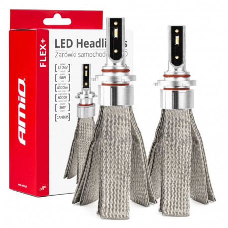 led-autopirnid seria flex+ hb4 12v 24v 6000k canbus amio-03665