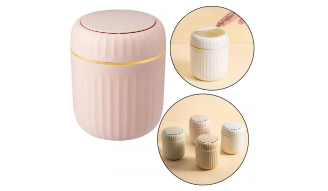 mini prügikast avatava kaanega universaalne elegantne roosa