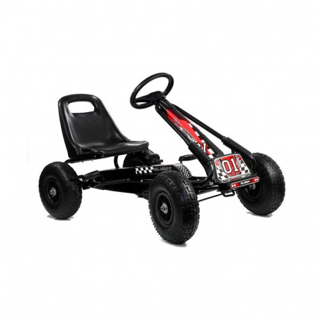 gokart A-15 puhutavad rattad, must