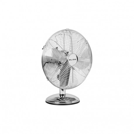 44-657# Wentylator stołowy 30cm srebrny metalowy