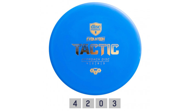 Discgolf DISCMANIA Midrange driver HARD EXO TACTIC Evolution Light blue 4/2/0/3