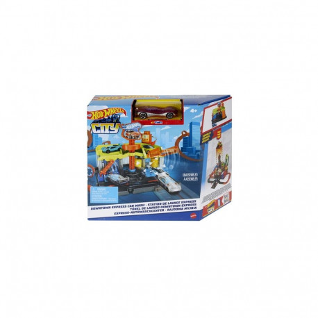 Hot Wheels City Downtown Express Car Wash Playset