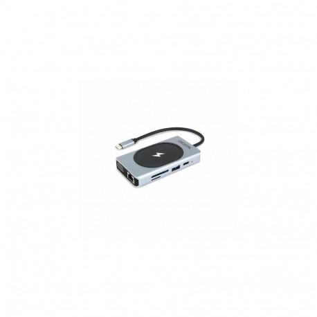 DICOTA D32059 interface hub USB Type-C Black, Silver