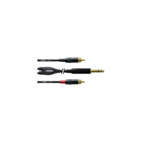 Cordial CFY 1.5 VCC audio cable 1.5 m 2 x RCA 6.35mm Black