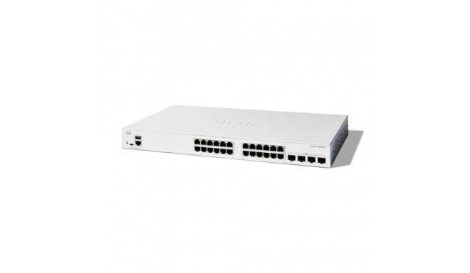 Cisco Catalyst 1300-24T-4X Managed Switch, 24 Port GE, 4x10GE SFP+, Limited Lifetime Protection (C13
