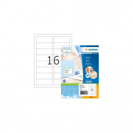 HERMA Address labels Premium A4 88.9x33.8 mm white paper matt 1600 pcs.