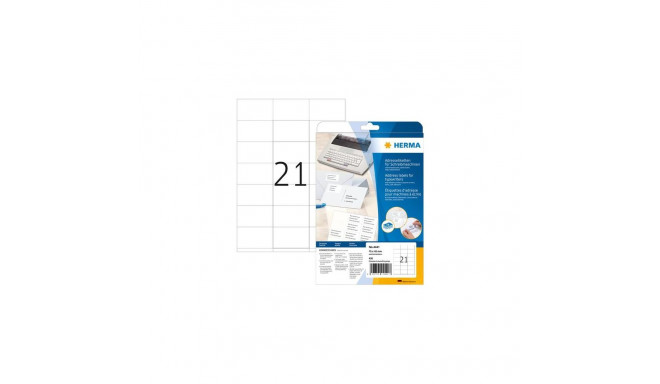 HERMA Address labels for typewriters A4 70x42 mm paper matt square corners 420 pcs.