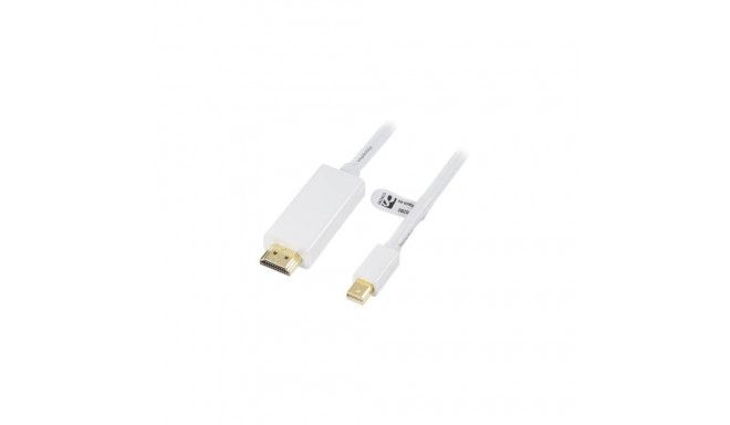 Deltaco DP-HDMI202 video cable adapter 2 m Mini DisplayPort HDMI Type A (Standard) White