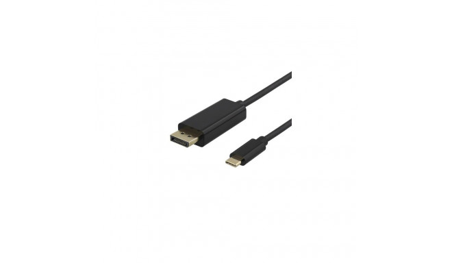 Deltaco USBC-DP100 video cable adapter 1 m USB Type-C DisplayPort Black