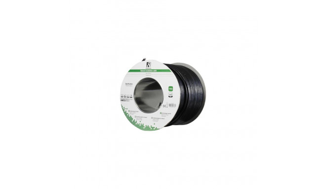 Deltaco TP-49F networking cable Black 100 m Cat6 F/UTP (FTP)