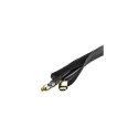Deltaco LDR19 cable organizer Desk/Wall Cable sleeve Black 1 pc(s)