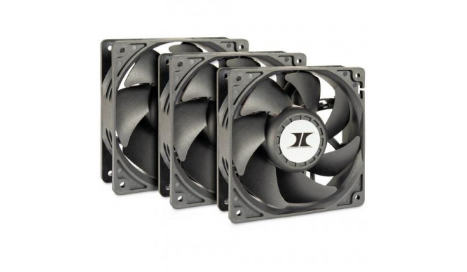 Inter-Tech 88887368 computer cooling system Computer case Fan 12 cm Black 3 pc(s)