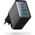 Joyroom TCG02 GaN 67W 4-pordiline laadija (2x USB, 2x USB-C) must + USB-C/USB-C 100W 1,2 m kaabel