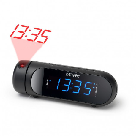Denver CPR-700 Clock Radio with Projection/USB Black