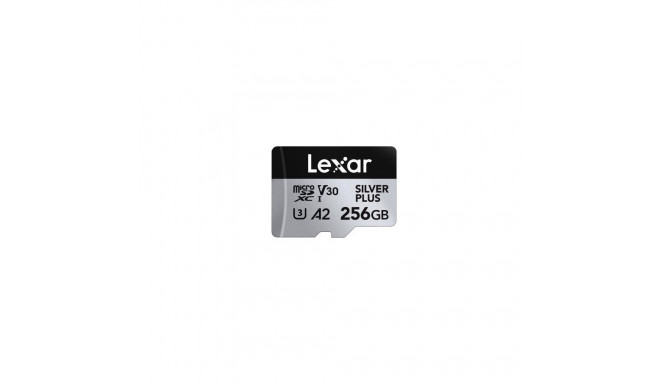 Lexar Professional Silver Plus MicroSDXC kaart 256 GB Class 10 UHS-I/U3 A2 V30 (LMSSIPL256G-BNANG)
