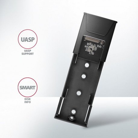 AXAGON USB-C 10Gbps - M.2 NVMe and SATA SSD THIN SCREWLESS box | EEM2-GTS2