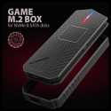 AXAGON USB-C 10Gbps - M.2 NVMe and SATA SSD GAME M.2 box | EEM2-GAM