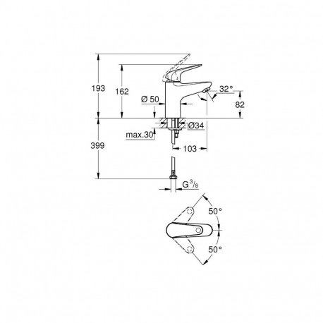 Grohe Swift washbasin mixer 24317001