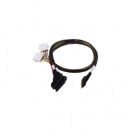 Microchip SFF 8654 - SFF 8639, 0.8m, Black (2305200-R)