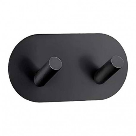Adhesive double hook BESLAGSBODEN BB1091, black