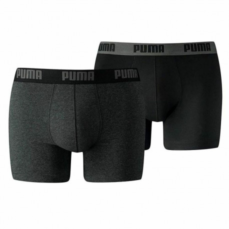 Boxer Puma Basic Black/Grey (2 uds) - XL