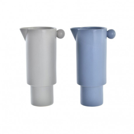 Vaas DKD Home Decor Portselan Hall Sinine (16 x 11 x 30 cm) (2 Ühikut)