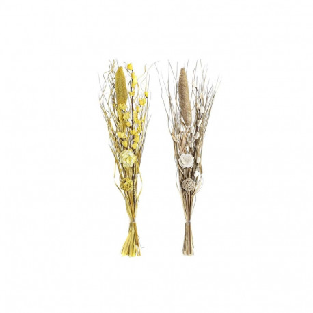 Bunch DKD Home Decor Natural Golden White Yellow Dried flower (30 x 30 x 100 cm) (2 Units)