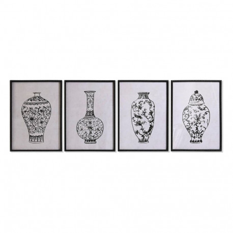 Maal DKD Home Decor Kuusk Kristall Vaas (50 x 70 x 2,5 cm) (4 Ühikut)