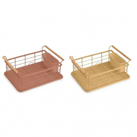 Nõruti DKD Home Decor Metall Terrakota Kollane polüpropüleen (44 x 32 x 20 cm)