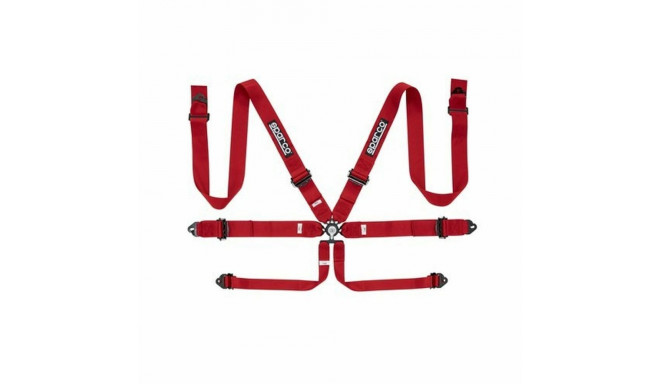 Harness with 6 fastening points Sparco S04818RALRS Red