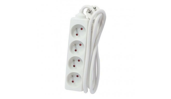 4-socket plugboard without power switch Chacon White 230 V