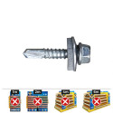 Kruvide karp CELO 7301 Tsingitud Ø 5,5 x 32 mm Pesuriga Kuusnurkne Puur (500 Ühikut)