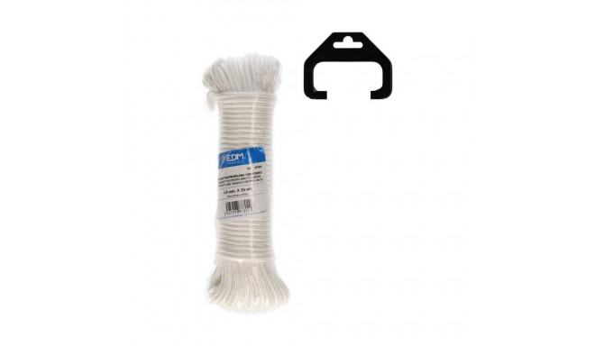 Punutud köis EDM 87804 Valge polüpropüleen 4,5 mm x 25 m