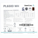 Toiteplokk DEEPCOOL R-PL650D-FC0W-JDEU-V2 ATX 650 W 80 Plus Bronze RoHS WEEE