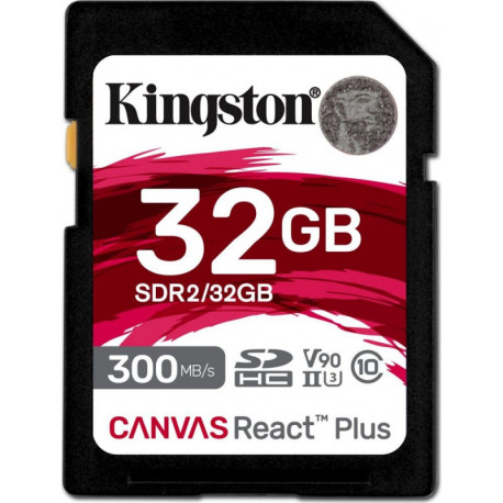 Kingston memory card SDHC 32GB Canvas React Plus UHS-II U3 V90