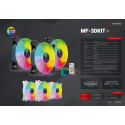 Mars Gaming MF-3DKIT Infinity Mirror ARGB 120mm Remote Control Computer Cooler Kit