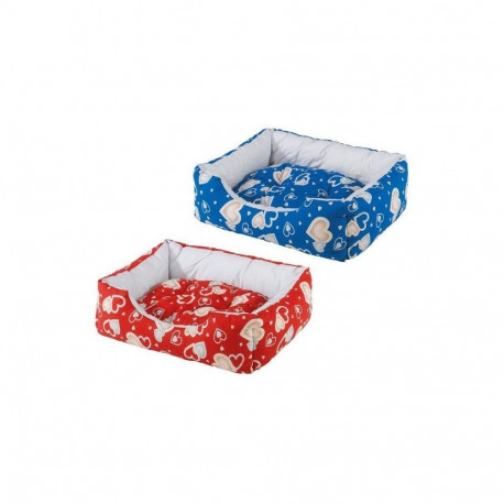 Dog bed Coccolo 80 cushion blue / red