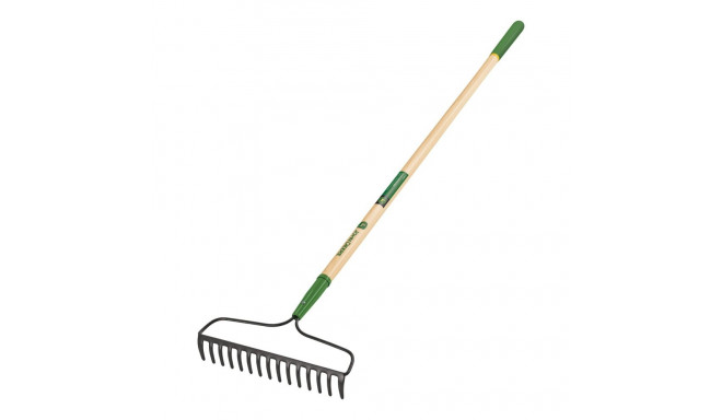 Aedniku reha kaarkinnitusega ja puidust varrega, 166cm, 15 piid John Deere®
