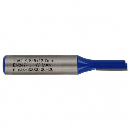 Straight slot cutter, 5x8 mm, 8mm shank