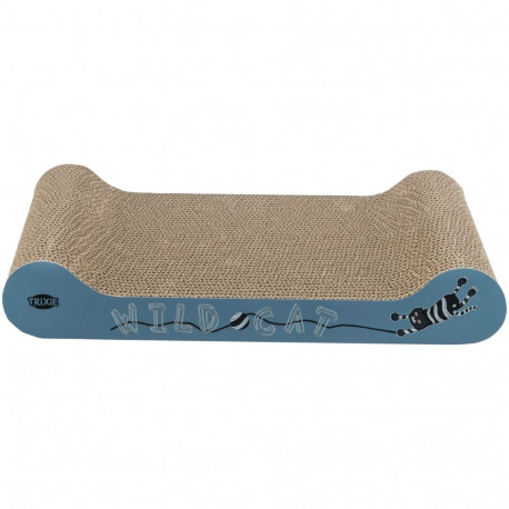 Scratching cardboard, catnip, 41 × 7 × 24 cm, blue