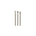 Tungsten vanadium milling bits, 3 pcs., different shapes