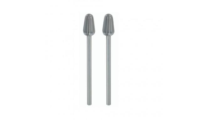 Tungsten vanadium milling bit, 2 pcs., cone-shaped, 6 mm
