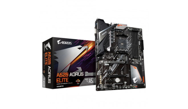 Gigabyte A520 AORUS ELITE 1.0 Processor family AMD, Processor socket AM4, DDR4 DIMM, Memory slots 4,