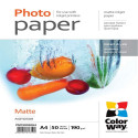 ColorWay Matte Photo Paper, 50 sheets, A4, 190 g/m
