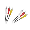 Kabel 3 x RCA - 3 x RCA 1,5 m kaabel
