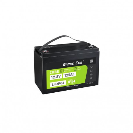 Green Cell Žalias Cell CUBE LiFePO4 125Ah 12,8V 1600Wh liio geležies fosfato baterija kemperiui, sau