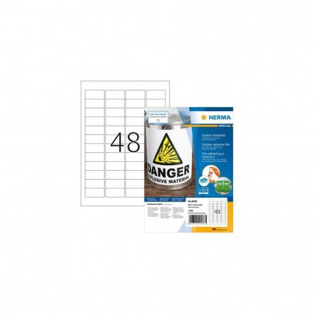 HERMA 9536 self-adhesive label Rectangle White 1920 pc(s)