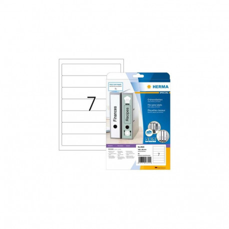 HERMA File spine labels A4 192x38 mm white paper matt opaque 70 pcs.