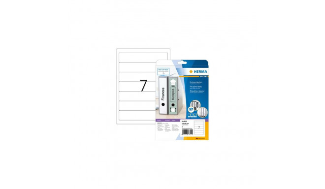 HERMA File spine labels A4 192x38 mm white paper matt opaque 70 pcs.